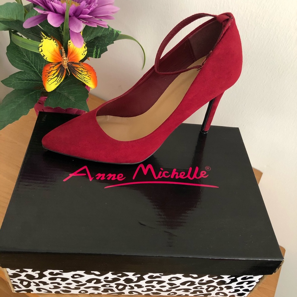 Red suede shoes